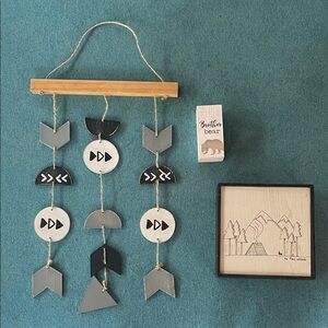 Brother Black and Gray Geometric Wall Art -3 pieces